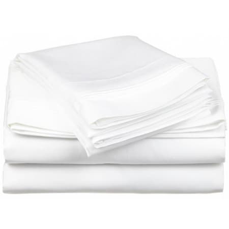 Impressions By Luxor Treasures Egyptian Cotton 650 Thread Count Solid Sheet Set California King-White 650CKSH SLWH
